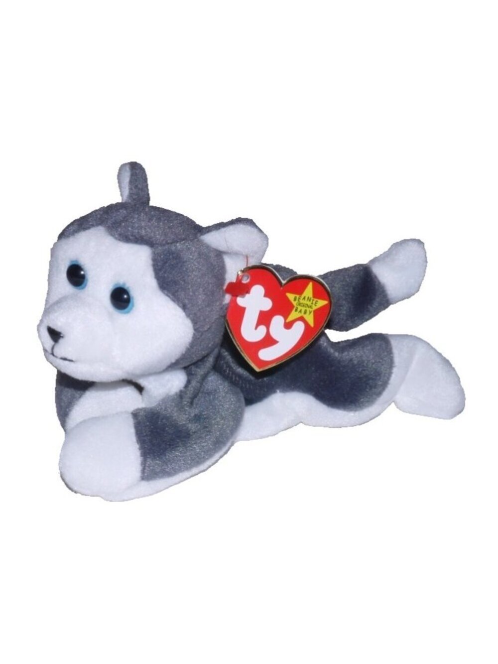 Vintage TY Beanie Babies Nanook Husky dog 8" plush stuffed toy PE pellets 1996